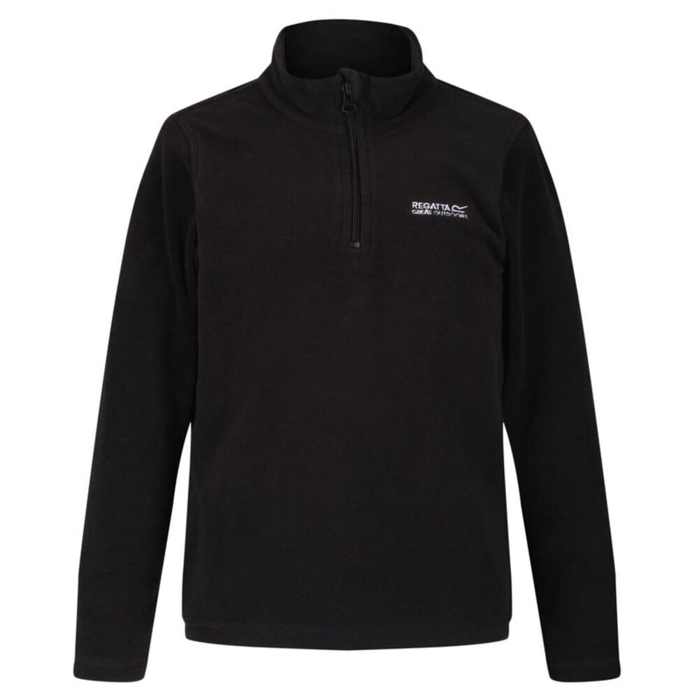 Regatta Great Outdoors Childrens/Kids Hot Shot II Half Zip Fleece Top / Black/Bl